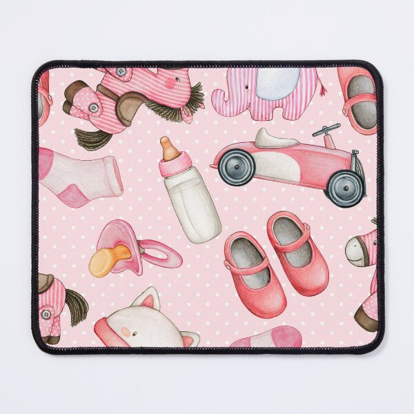 Item preview, Cute Baby Girl Pattern - Pink Toys and Baby Accessories designed and sold by silviaol.