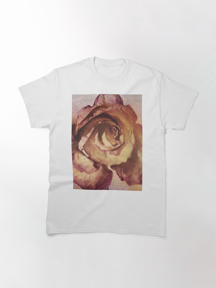 Alternate view of Rose in Time - Flower Lovers - Vintage Dusty Pink Rose Art Classic T-Shirt