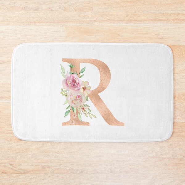 Item preview, Watercolor Monogram Letter R With Pink Roses designed and sold by silviaol.