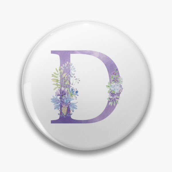 Item preview, Light Purple Watercolor Floral Monogram Letter D  designed and sold by silviaol.