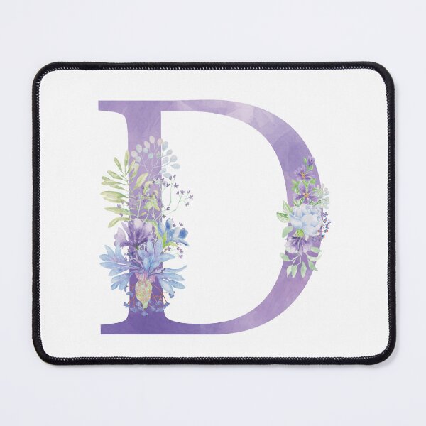 Item preview, Light Purple Watercolor Floral Monogram Letter D  designed and sold by silviaol.