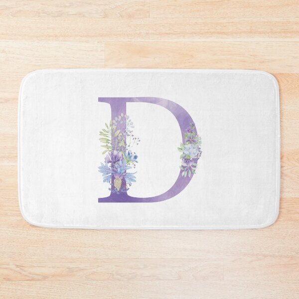 Item preview, Light Purple Watercolor Floral Monogram Letter D  designed and sold by silviaol.