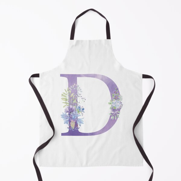 Item preview, Light Purple Watercolor Floral Monogram Letter D designed and sold by silviaol.