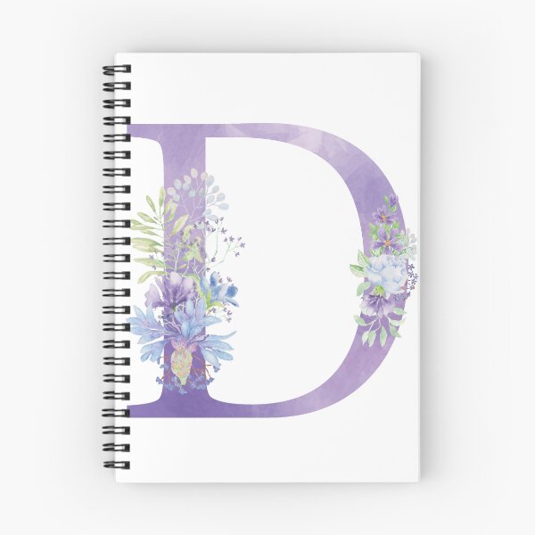 Item preview, Light Purple Watercolor Floral Monogram Letter D  designed and sold by silviaol.