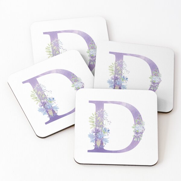 Item preview, Light Purple Watercolor Floral Monogram Letter D  designed and sold by silviaol.