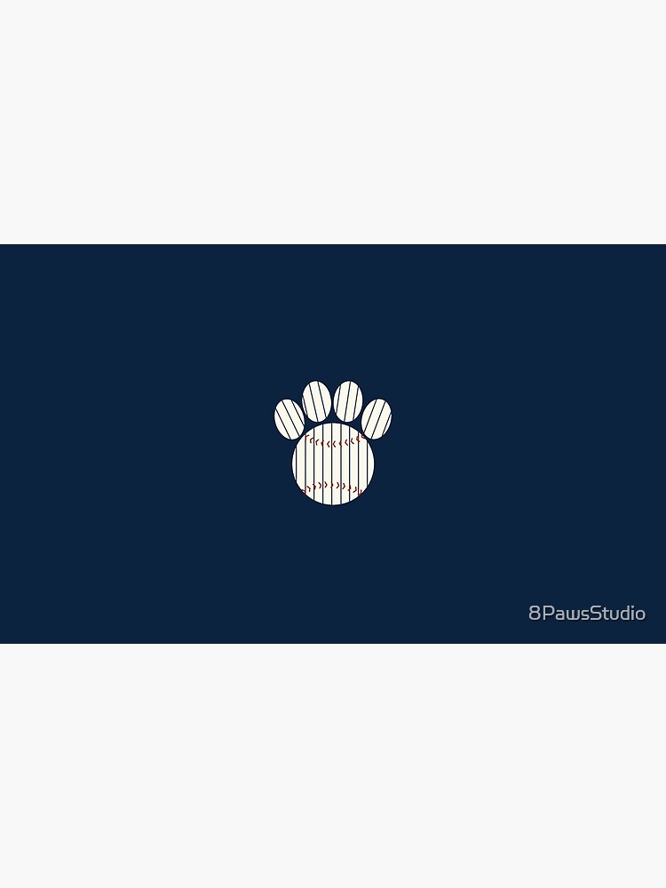 Navy Pinstripe Baseball Paw Print Pet Bandana for Sale by