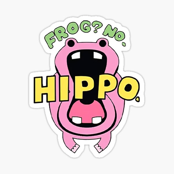 Frog No Hippo Funny Cute Crazy Frog Lover Sticker For Sale By Chadledbetter Redbubble 1136
