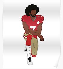 Colin Kaepernick Kneeling Poster