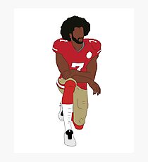 Colin Kaepernick Kneeling Photographic Print