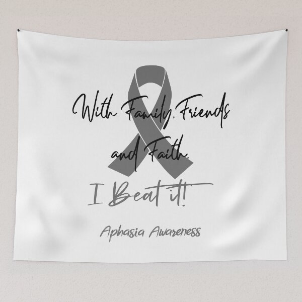 Item preview, Aphasia Warrior - With Family, Friends, and Faith - I BEAT IT! designed and sold by Robbsyn.