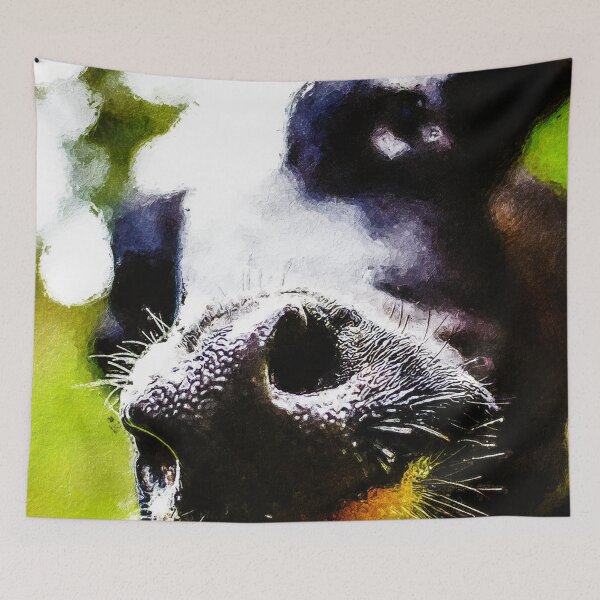 Item preview, Cute Holstein Friesian Cattle nose portrait, Oil Painting Holstein Dairy Cow, Holstein Dairy Cow Oil Pastel Painting, Holstein Friesian Cattle Drawing designed and sold by Trendymotion.