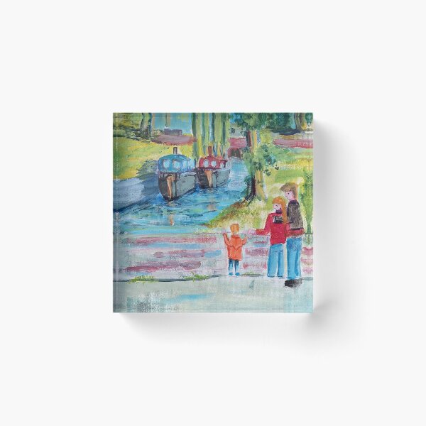Item preview, Narrow Boats UK Print  Classic Scene Print of Original Work designed and sold by CarolAnnsArt.