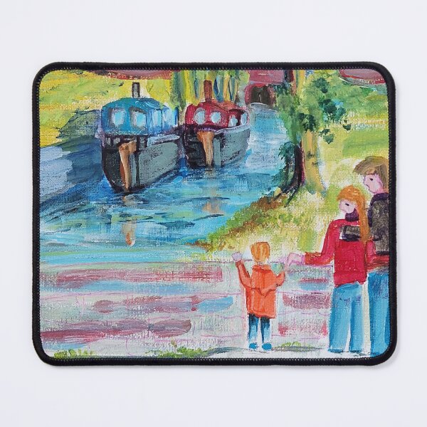 Item preview, Narrow Boats UK Print  Classic Scene Print of Original Work designed and sold by CarolAnnsArt.