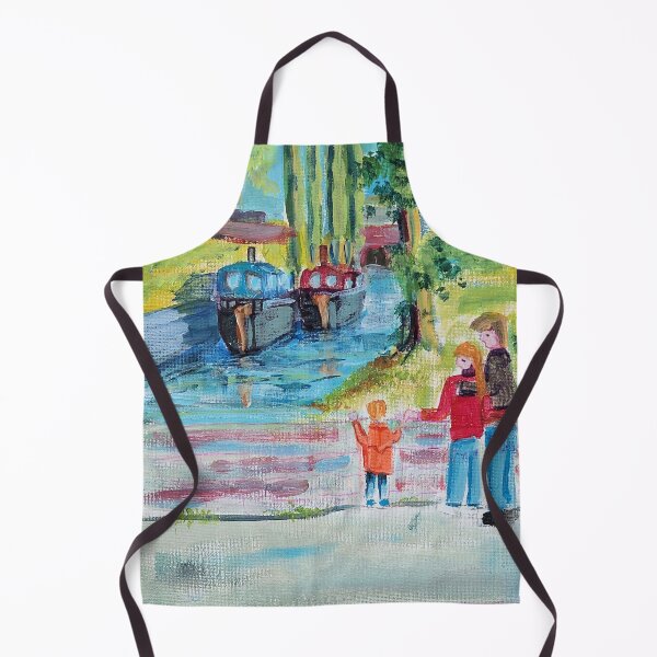 Item preview, Narrow Boats UK Print Classic Scene Print of Original Work designed and sold by CarolAnnsArt.