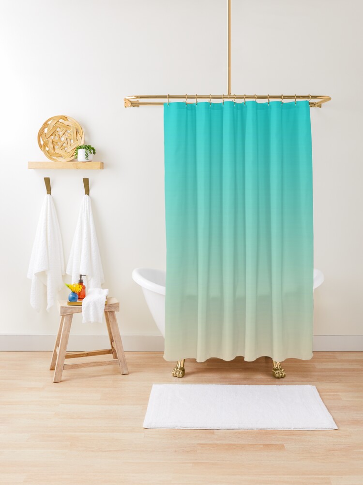 dark turquoise shower curtain