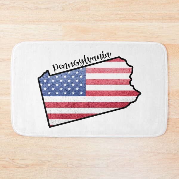 Item preview, Pennsylvania State Outline with Patriotic USA American Flag designed and sold by Gsallicat.