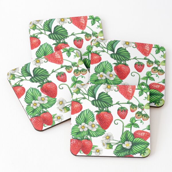 Item preview, Strawberry Fruit with Flowers and Leaves  designed and sold by silviaol.