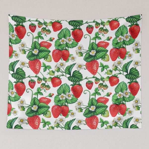 Item preview, Strawberry Fruit with Flowers and Leaves  designed and sold by silviaol.