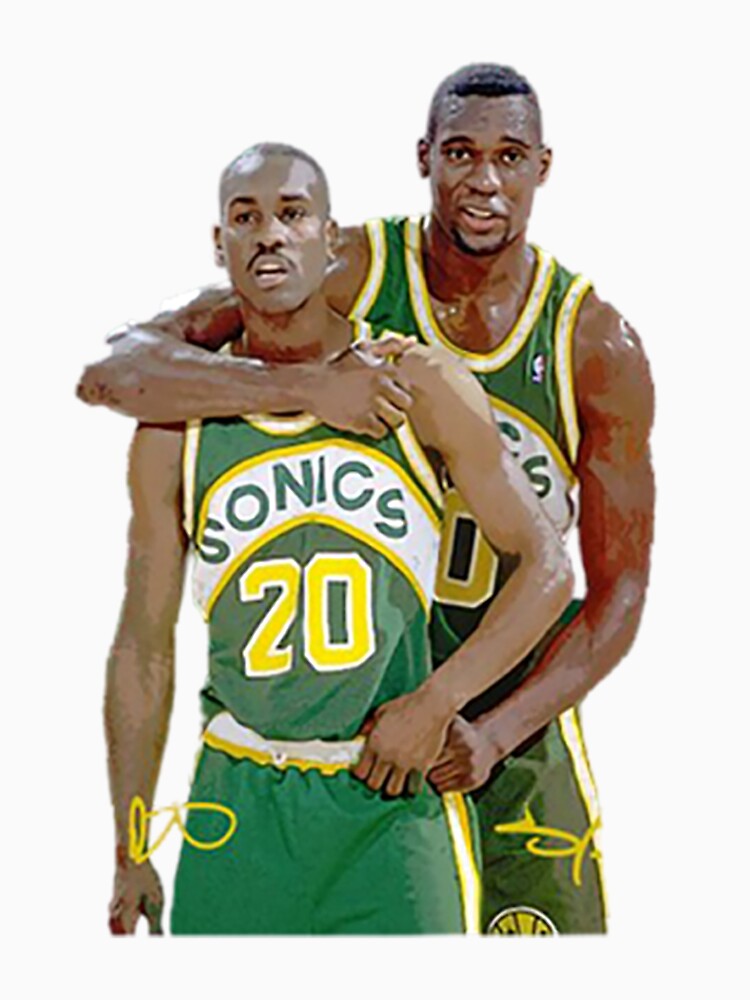 Shawn Kemp Gary Payton Seattle Sonics T-ShirtKemp x Payton