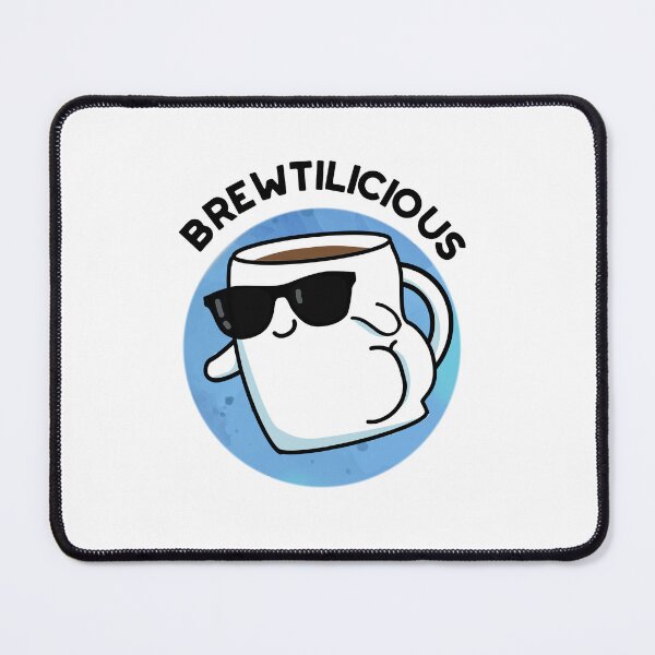 Item preview, Brew-tilicious Cute Coffee Puns designed and sold by punnybone.