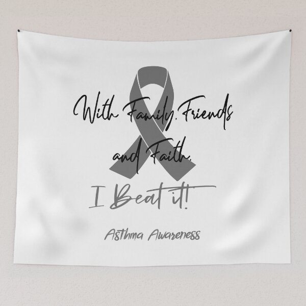 Item preview, Asthma Warrior - With Family, Friends, and Faith - I BEAT IT! designed and sold by Robbsyn.