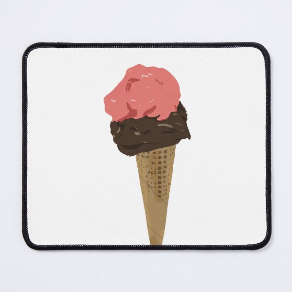 Aperçu de l'œuvre Conception de cône de crème glacée au chocolat aux fraises créée et vendue par CaffeinatedVibe.