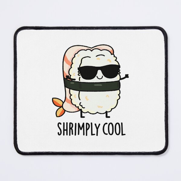 Item preview, Shrimply Cool Funny Shrimp Sushi Puns designed and sold by punnybone.