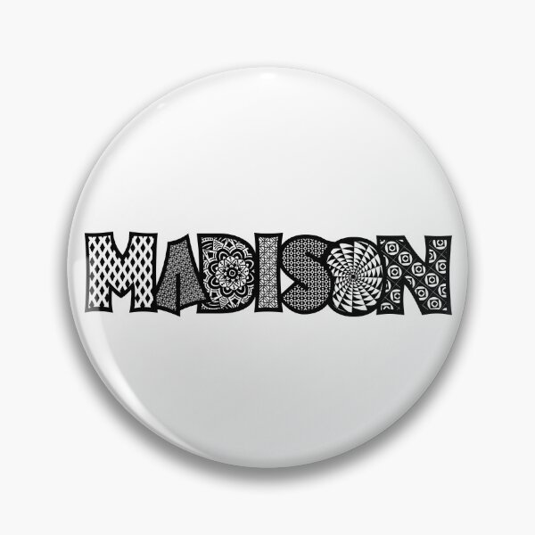 Item preview, Madison black and white name doodle designed and sold by heatherbenner.