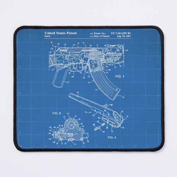 Item preview, AK-47 Rifle Patent - AK47 Firing Mechanism Art - Blueprint designed and sold by patentpress.