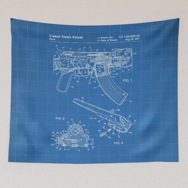 Item preview, AK-47 Rifle Patent - AK47 Firing Mechanism Art - Blueprint designed and sold by patentpress.