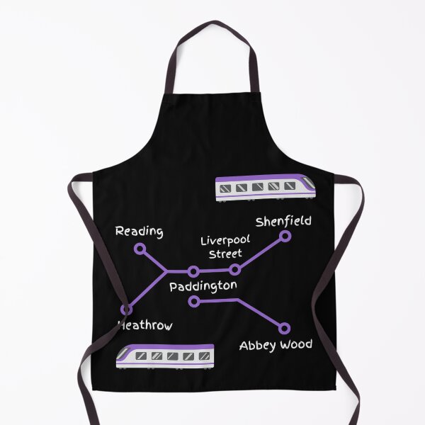 Item preview, Elizabeth Line Purple Train Map on Black designed and sold by LoloTrends.