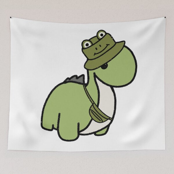 Item preview, Dinosaur in a Frog bucket Hat designed and sold by beckahbrooks.