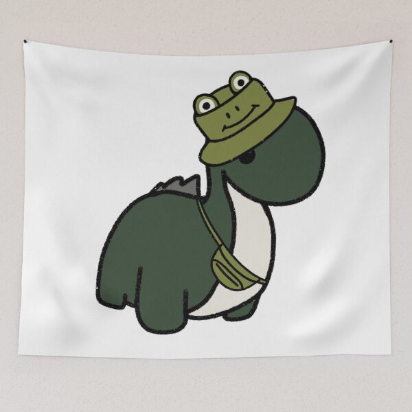 Item preview, Dinosaur in a Frog Bucket Hat designed and sold by beckahbrooks.