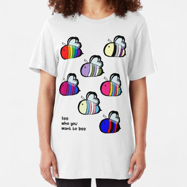 LGBT Pride Bee Swarm Slim Fit T-Shirt