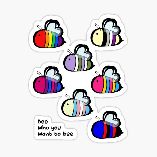 LGBT Pride Bee Swarm Sticker