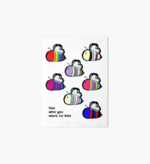LGBT Pride Bee Swarm Art Board Print