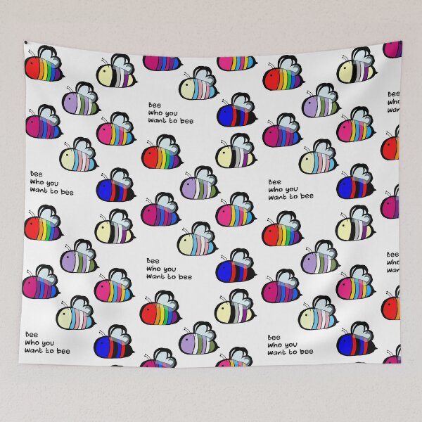 Item preview, LGBT Pride Bee Swarm designed and sold by hinklepup.
