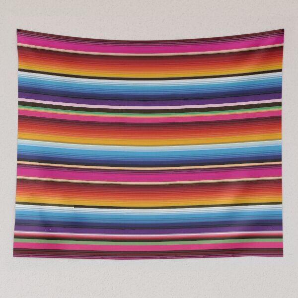 Item preview, Colorful stripes Serape Mexican serape blanket vibrant zerape jorongo saltillo zarape designed and sold by T-Mex.