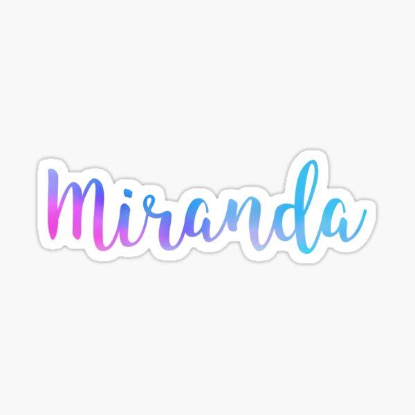 “Miranda” Sticker for Sale by Amymarado | Redbubble