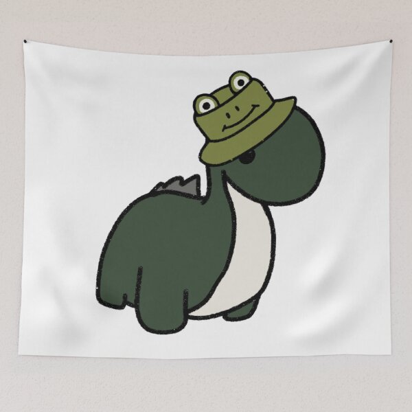 Item preview, Dinosaur in a Frog Bucket Hat designed and sold by beckahbrooks.