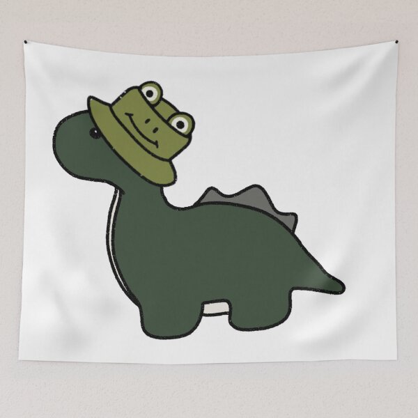 Item preview, Dinosaur in a Frog Bucket Hat designed and sold by beckahbrooks.