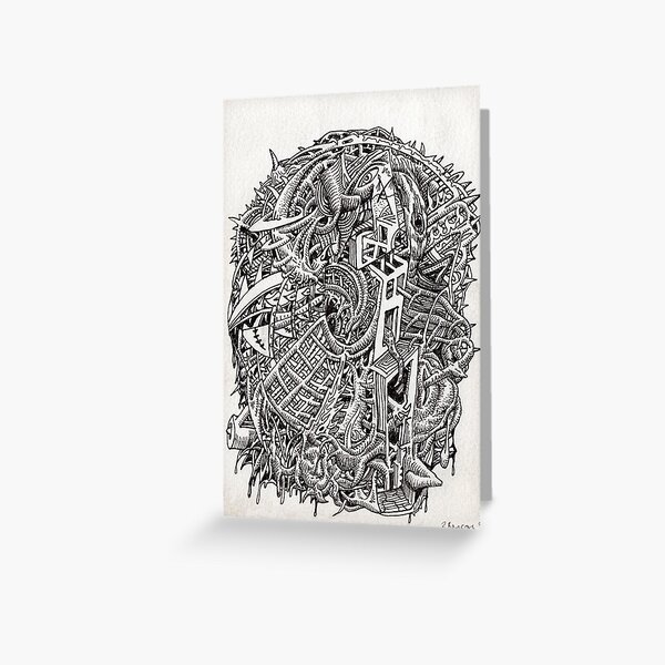 Weirdhead, or, weird head. Greeting Card
