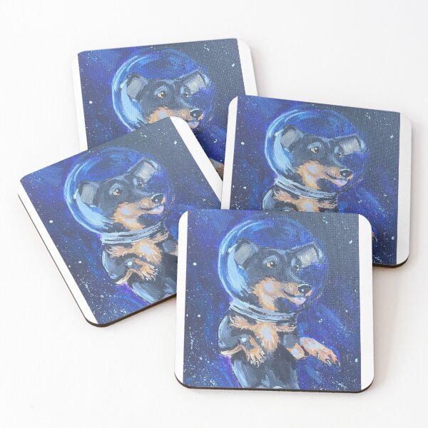 Item preview, Weenie dog  in space designed and sold by MooseLovesArt.