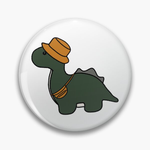 Item preview, Dinosaur in an Orange Bucket Hat designed and sold by beckahbrooks.