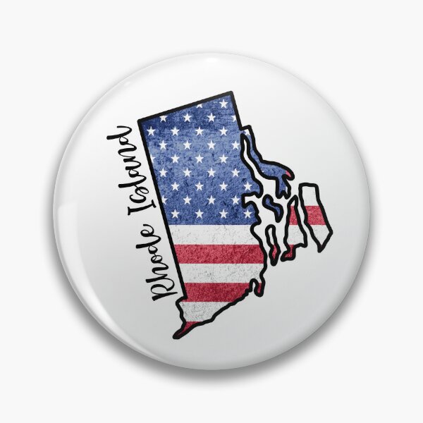 Artikelvorschau, Rhode Island State Umriss mit patriotischer USA-Flagge entworfen und verkauft von Gsallicat.