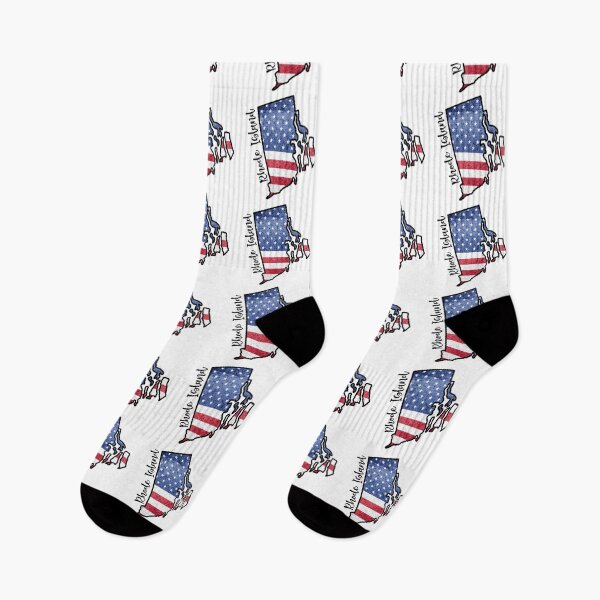 Item preview, Rhode Island  State Outline with Patriotic USA American Flag designed and sold by Gsallicat.