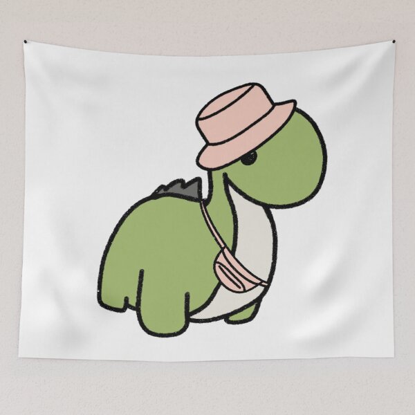 Item preview, Dinosaur in a Pink Bucket Hat designed and sold by beckahbrooks.