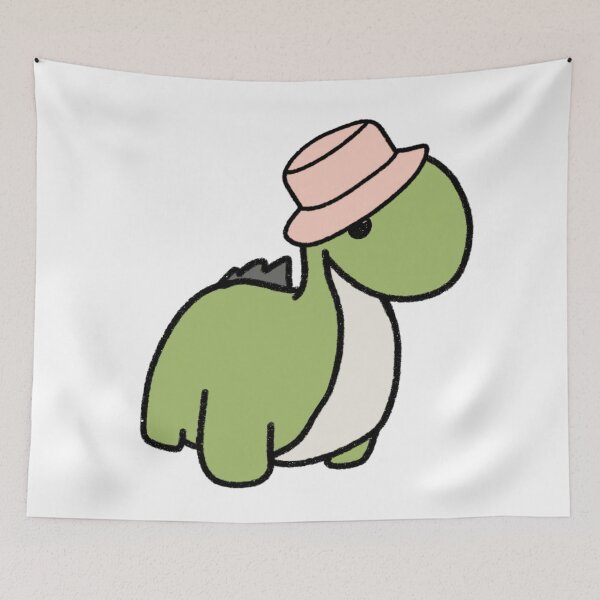 Item preview, Dinosaur in a Pink Bucket Hat designed and sold by beckahbrooks.