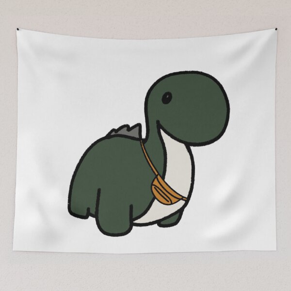 Item preview, Dinosaur in an Orange Fanny Pack designed and sold by beckahbrooks.