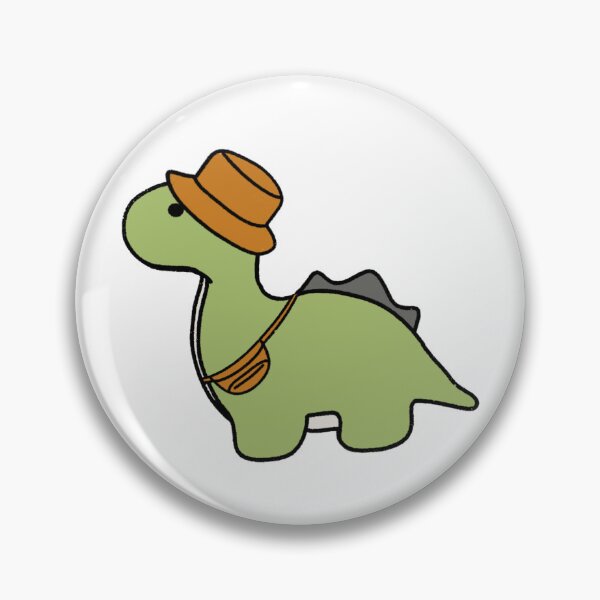 Item preview, Dinosaur in an Orange Bucket Hat designed and sold by beckahbrooks.